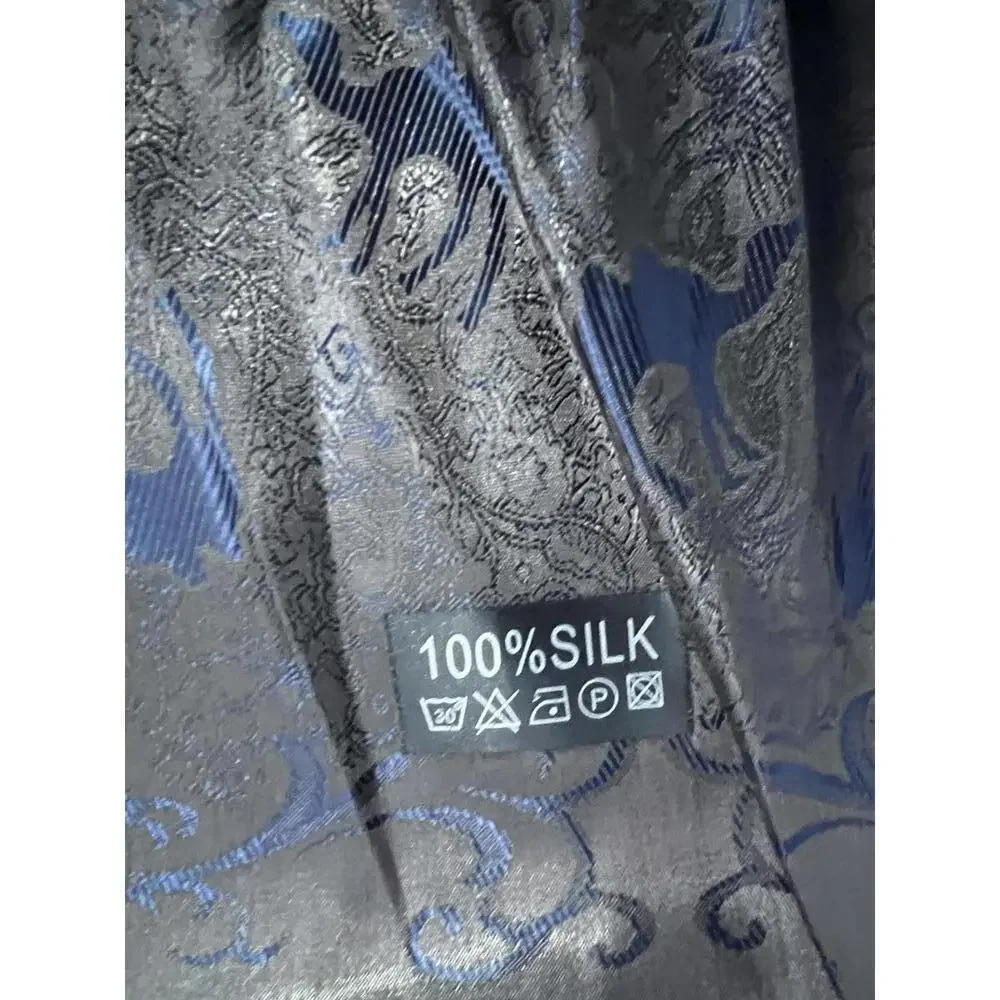 Elegant Women's Blue and Brown Patterned Scarf‎